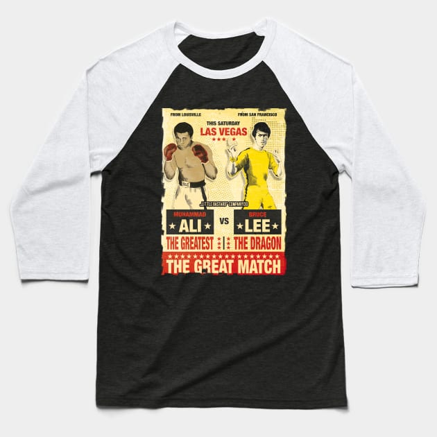 Ali vs Lee Baseball T-Shirt by LittleBastard